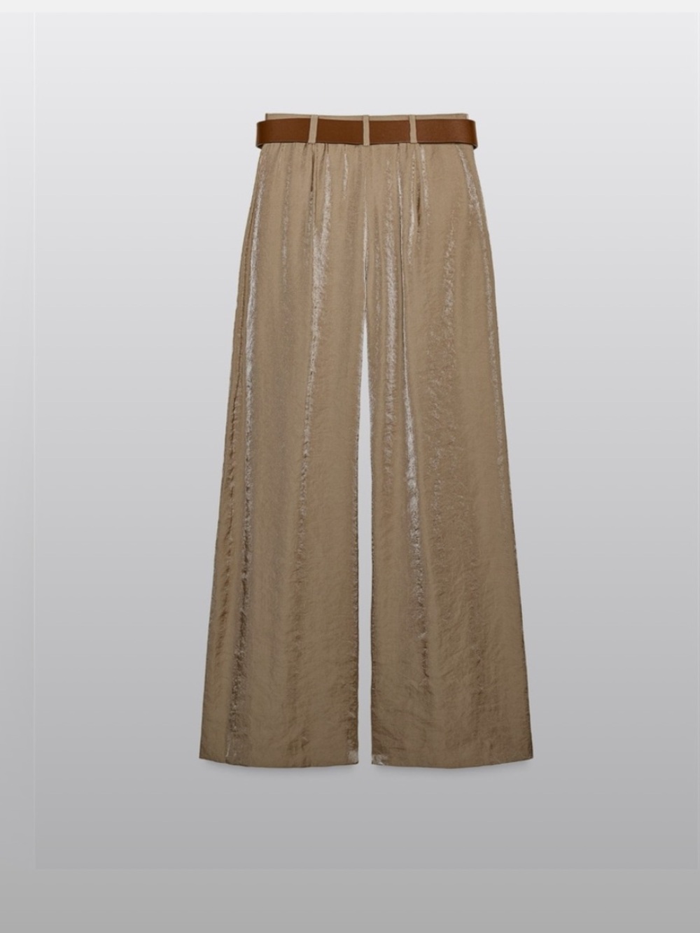 Zara NWT wide leg pants with belt 1478/178 - Picture 4 of 11